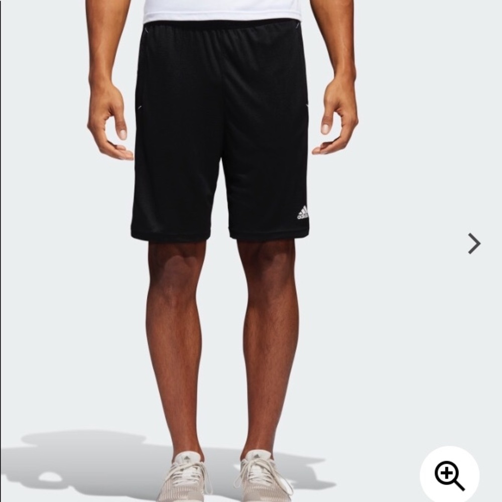Men’s Adidas Essentials shorts Black white Stripe - Picture 3 of 8